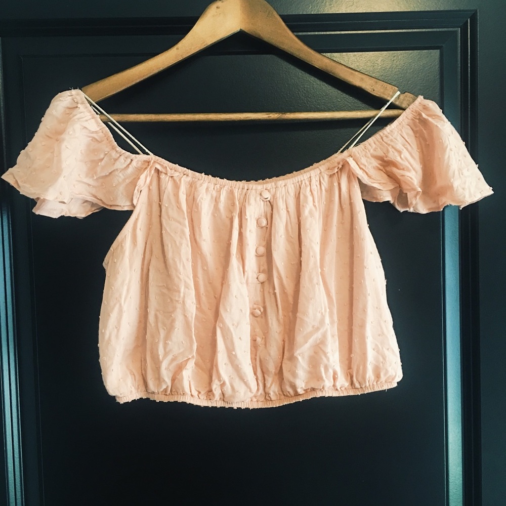 Bohme Boutique Off-the-Shoulder Cropped Blouse
